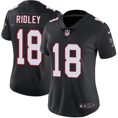Nike Falcons #18 Calvin Ridley Black Alternate Women's Stitched NFL Vapor Untouchable Limited Jersey - Click Image to Close